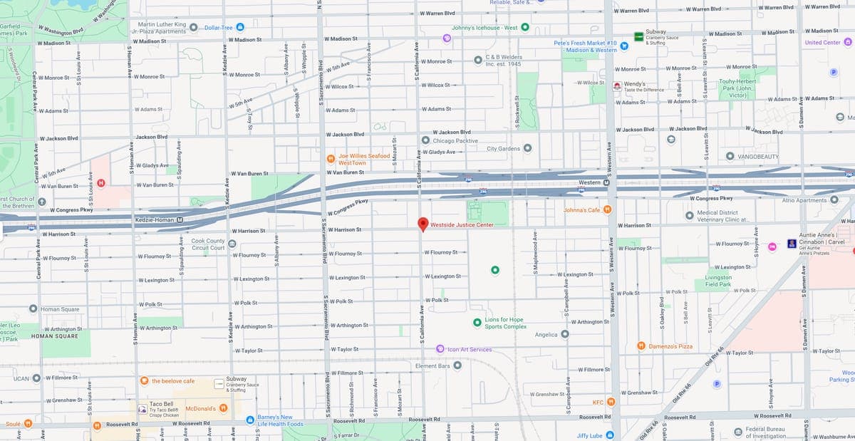 Westside Justice Center Location Map